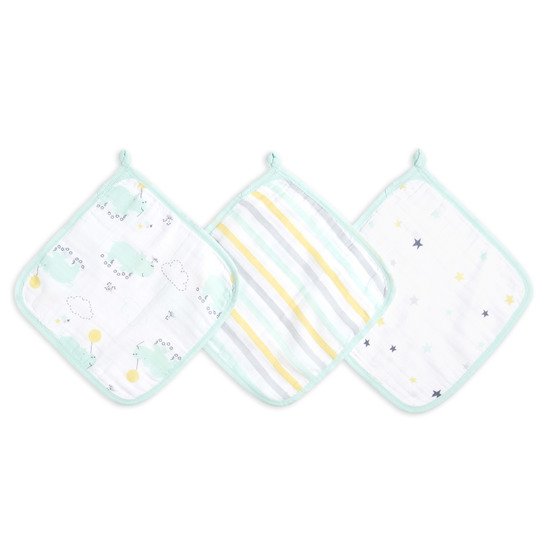 Lot de 3 Débarbouillettes Space Explorers  de aden + anais essentials