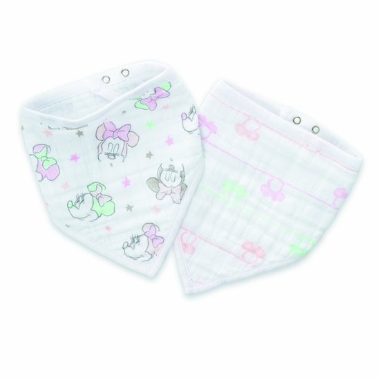 Lot de 2 bavoirs bandana Minnie Bubble  de aden + anais essentials