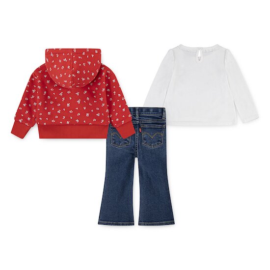 Ensemble T-shirt + sweat à capuche + jean   de Levi's Kids Ensemble T-shirt + sweat à capuche + jean   de Levi's Kids