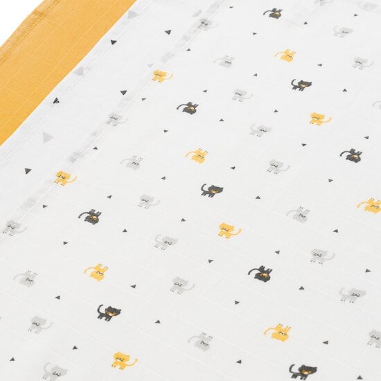 Lot 3 Langes Coton Bio Jaune 70 x 70 cm de P'tit bisou Lot 3 Langes Coton Bio Jaune 70 x 70 cm de P'tit bisou