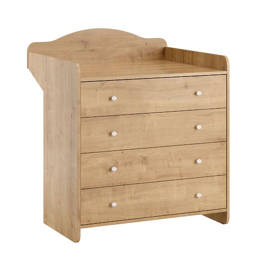 Megeve Commode avec plan à langer Chêne  de Vox Megeve Commode avec plan à langer Chêne  de Vox