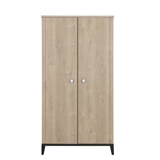 Marcel armoire 2 portes  Chêne blond/Noir  de Galipette