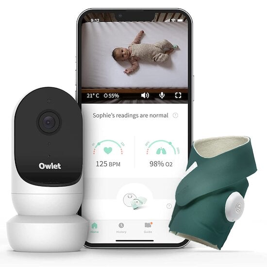 Babyphone Monitor Duo Smart Sock 3 Vert océan  de Owlet