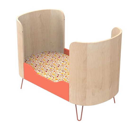 Galopin Lit Little big bed pied fil Corail  de Sauthon Original Galopin Lit Little big bed pied fil Corail  de Sauthon Original