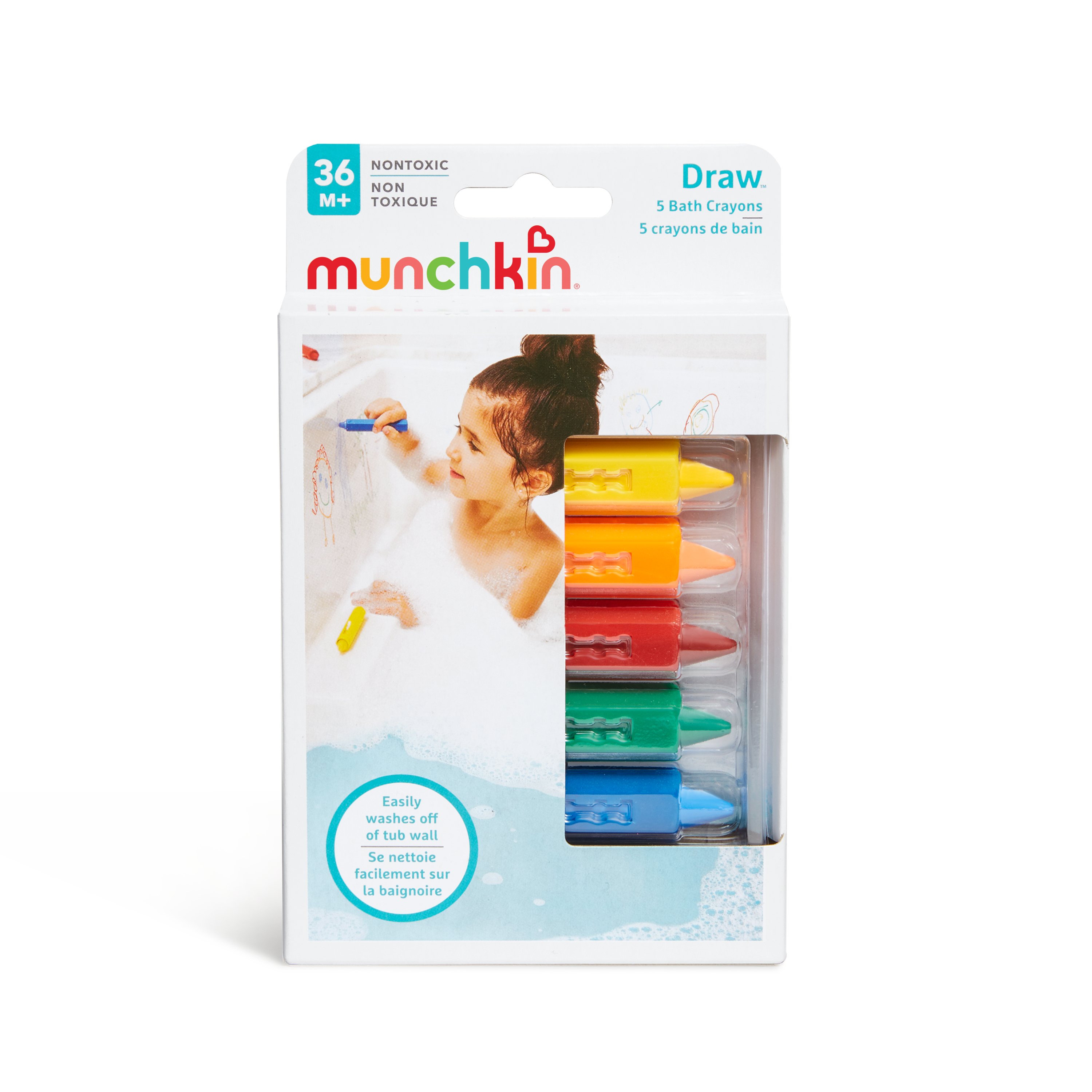 5 crayons pour le bain de Munchkin, Jouets de bain : Aubert