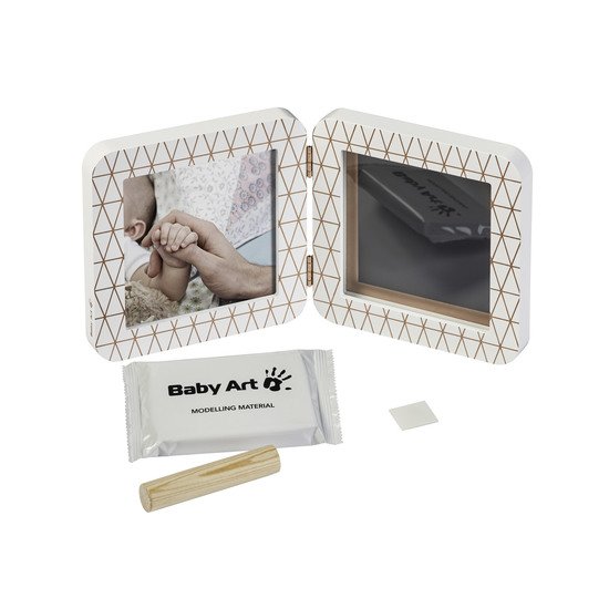 My Baby Touch Cadre 2 Volets Blanc De Baby Art Cadres Photos Aubert