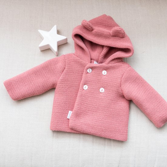 Manteau à capuche Rose  de P'tit bisou Manteau à capuche Rose  de P'tit bisou