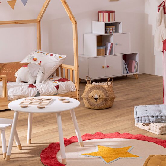 Panier en roseau Lion Marron  de Atmosphera