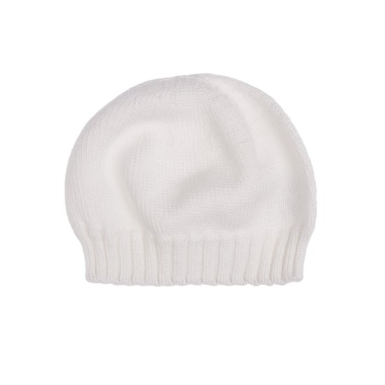 Bonnet sans couture collection Tricot Blanc Naissance de P'tit bisou