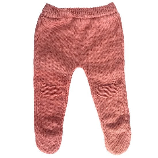 Pantalon Tricot à pieds Orange Naissance de P'tit bisou