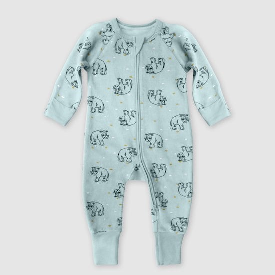 Pyjama Zippé Velours Rhino  de DIM Baby