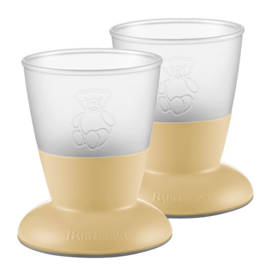 Lot de 2 verres Jaune pastel  de BabyBjörn