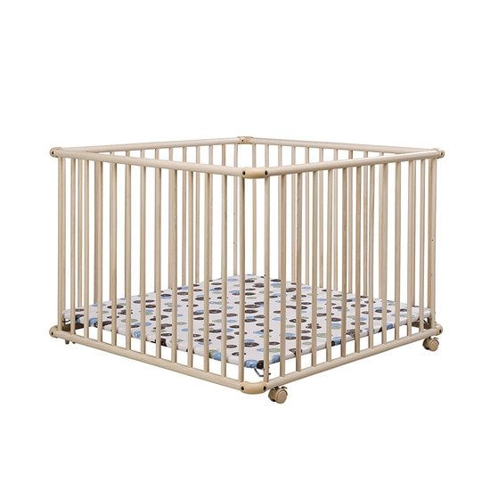 Parc bébé pliable, en bois et modulable : Aubert