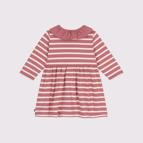 Robe à manches longues en jersey épais Rosewood  de Petit Bateau Robe à manches longues en jersey épais Rosewood  de Petit Bateau