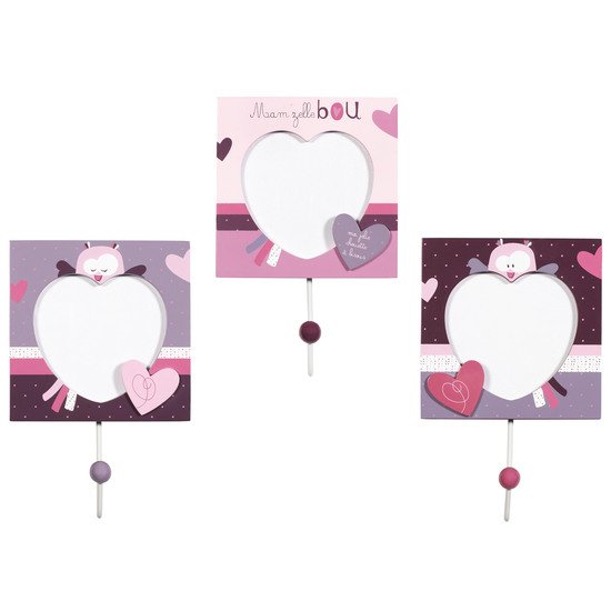 Mam'zelle Bou set de 3 patères