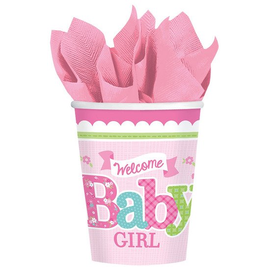 8 gobelets papier welcome little one