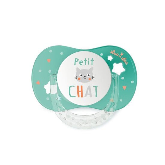 Sucette Anatomique avec anneau Petit chat 18 mois + de Luc et Léa