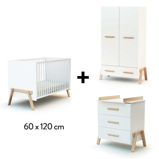 Chambre Canaille Trio : Lit 60 x 120 + Commode + Armoire   de Jurababy