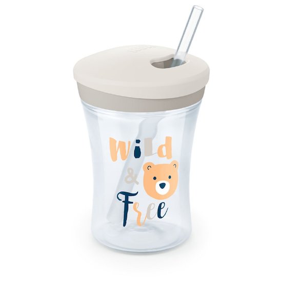 Tasse Evolution Action Cup avec paille souple 12m+ Ourson  de Nuk