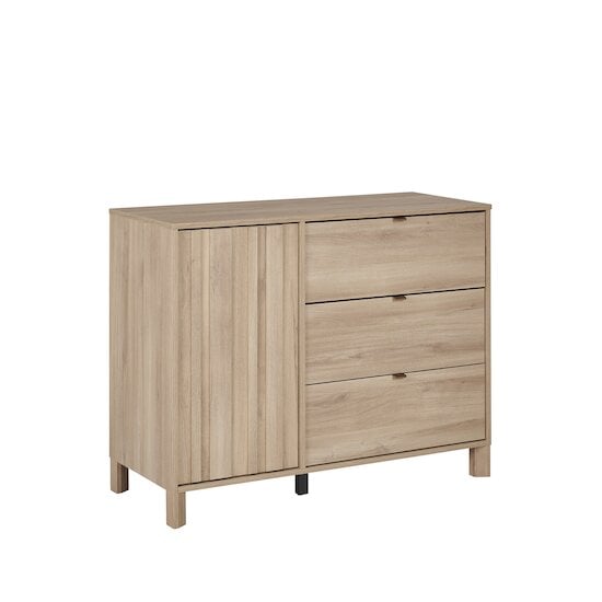 Calypso Commode 1 porte 3 tiroirs Beige 140 cm de Galipette