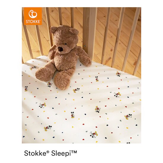 Drap-housse Sleepi™ V3 Mickey Celebration  de Stokke® Drap-housse Sleepi™ V3 Mickey Celebration  de Stokke®