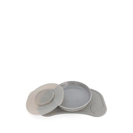 Plateau Click Mat mini avec assiette Gris  de Twistshake