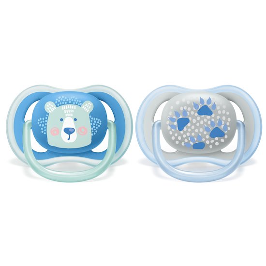 Pack 02 Sucette Ultra air Animals 0-6 mois - AVENT PHILIPS