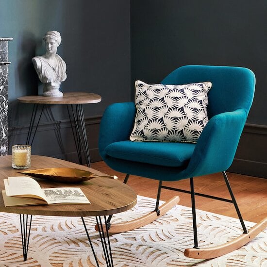 Rocking Chair Pera Bleu Canard  de Atmosphera Rocking Chair Pera Bleu Canard  de Atmosphera