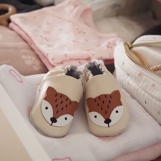 Chaussons en cuir Renard  de P'tit bisou Chaussons en cuir Renard  de P'tit bisou