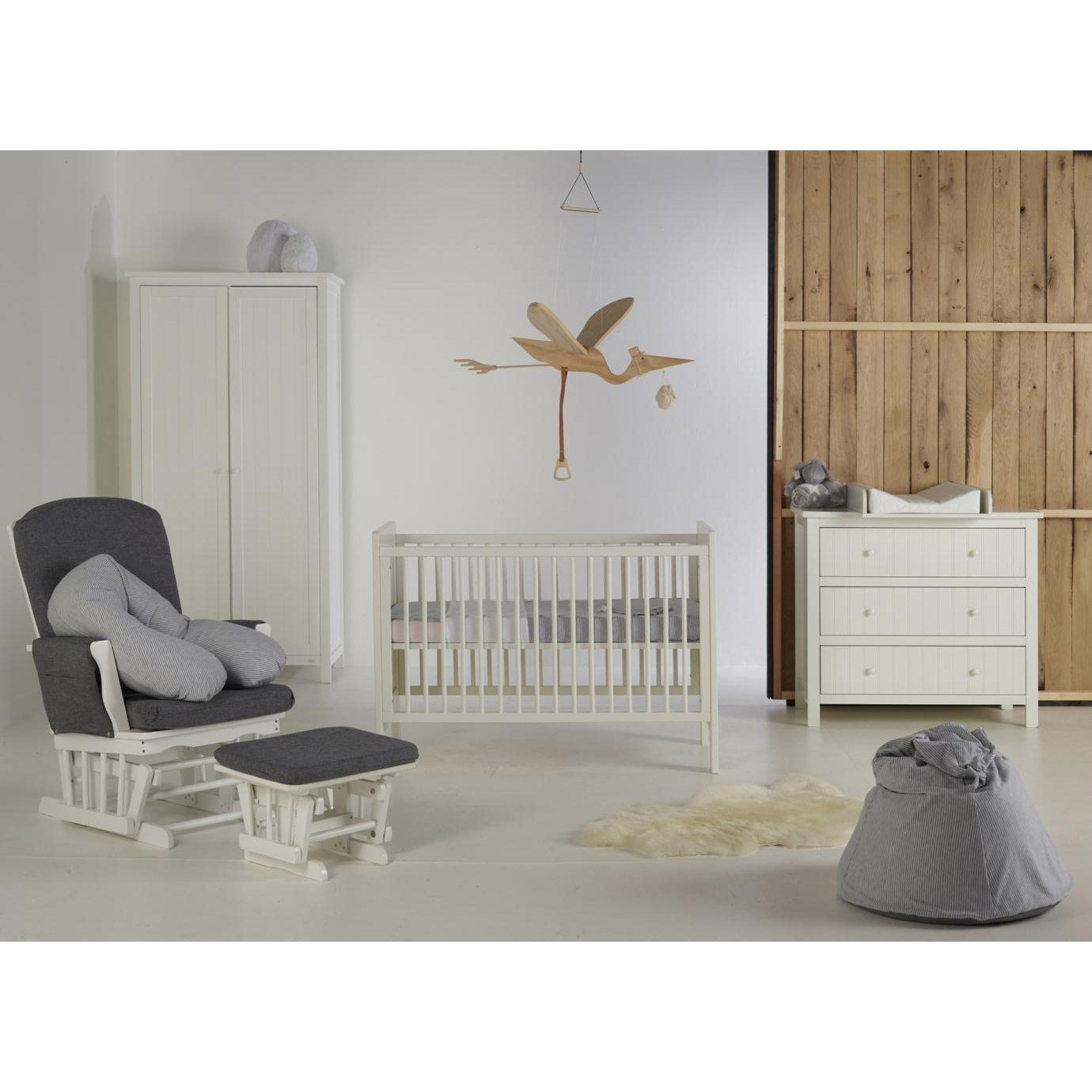 Fauteuil D Allaitement Tissu Lin Blanc Gris Fonce De Quax Quax Aubert