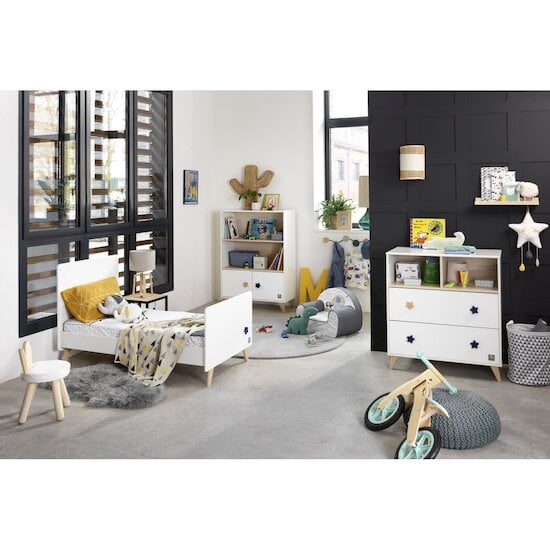 Chambre Oslo : Lit 70x140 + armoire + commode   de Sauthon Baby's Sweet Home