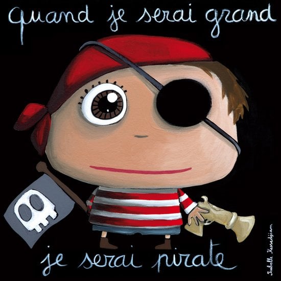 Tableau Pirate 15 x 15 cm de Label Tour