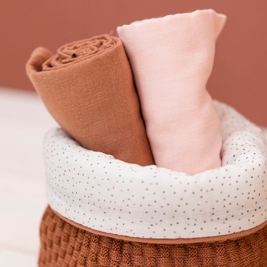 Susie & Bonnie 2 paniers de rangement Rouille  de Nattou