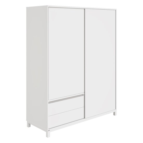 Olli Armoire 2 portes + 2 tiroirs Gris Galet  de Paidi