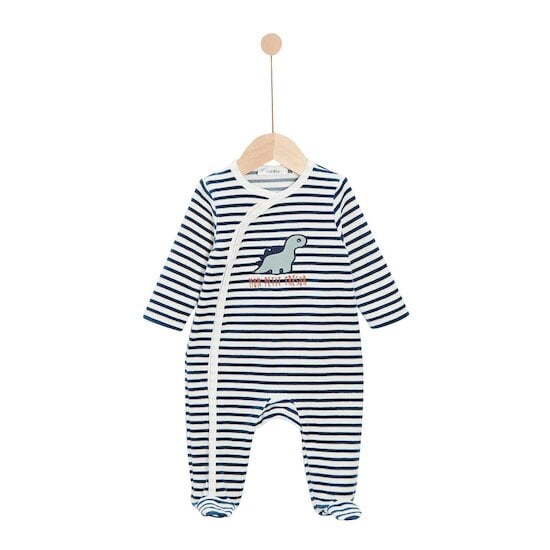  Dino d'Automne Pyjama Stripe Pheasant Écru/Bleu  de Marèse