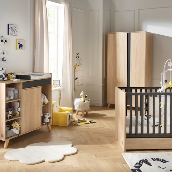 Nova new armoire 2 portes Blanc lin  de Sauthon Baby's Sweet Home Nova new armoire 2 portes Blanc lin  de Sauthon Baby's Sweet Home