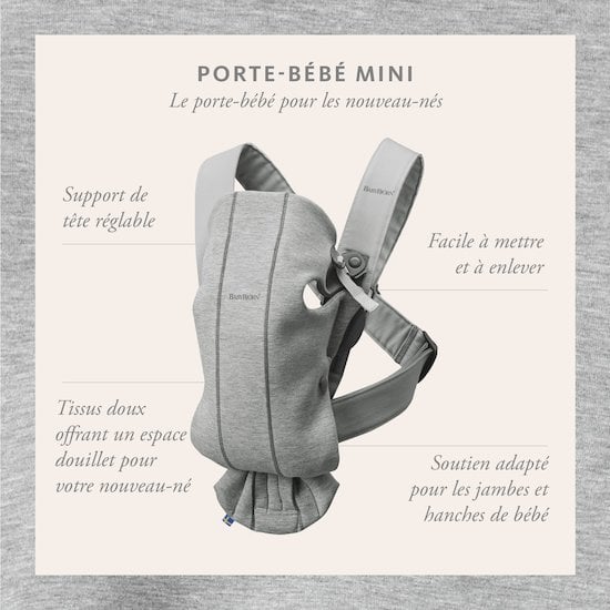 Porte-bébé mini babybjorn anthracite léopard