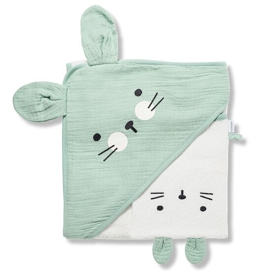 Cape de bain Vert Lapin 100 x 100 cm de Maïka