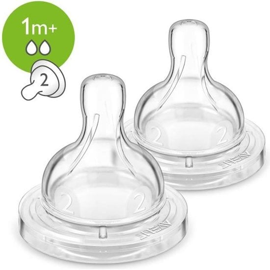 Tétines Anti-colic Blanc Débit lent de Philips AVENT, Philips AVENT : Aubert