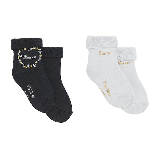 Golden Winter Lot de 2 chaussettes Love Place  de P'tit bisou