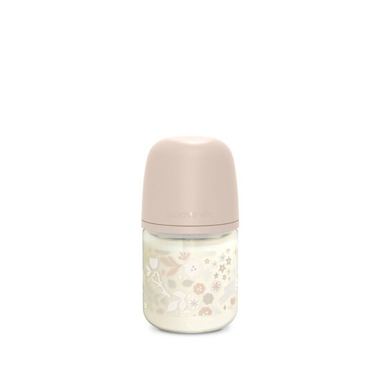 Biberon verre avec tétine SX Pro Wonderland Rose 120 ml de Suavinex Biberon verre avec tétine SX Pro Wonderland Rose 120 ml de Suavinex