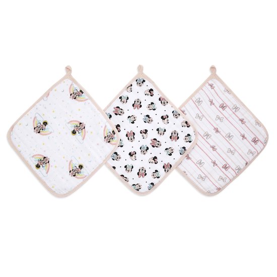 Lot de 3 Débarbouillettes Minnie  de aden + anais essentials