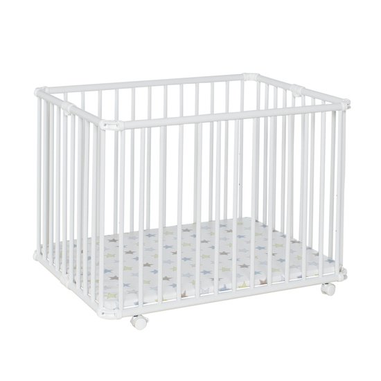 Parc bébé pliable, en bois et modulable : Aubert