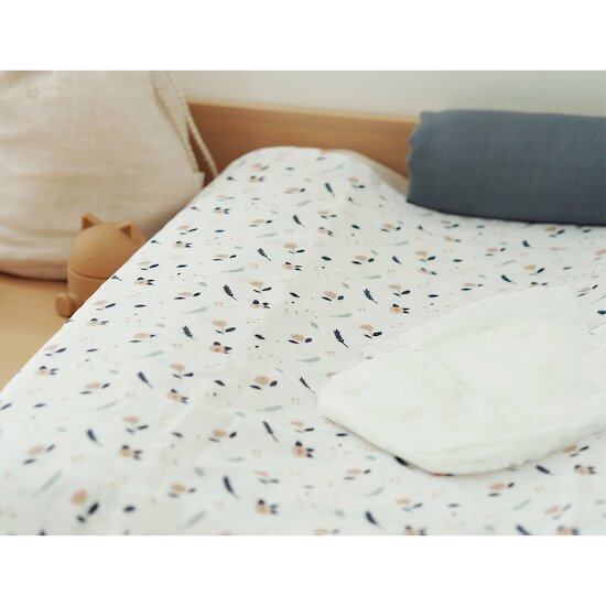 Lot de 2 Langes XXL Gris Stormy / Flore Printanière  de Béaba