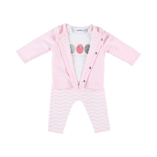 Set 3 pièces collection Cocon Fille Rose  de Noukies
