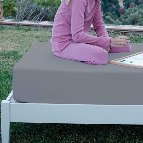 Drap Housse Tencel Gris 70 x 140 cm de B-Sensible