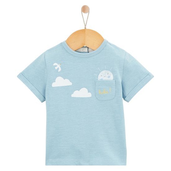 Sweet Summer Tee-shirt manches courtes bleu ciel  de P'tit bisou