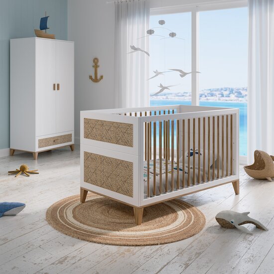 Nami Lit bébé Neige 70 x 140 cm de Théo Nami Lit bébé Neige 70 x 140 cm de Théo