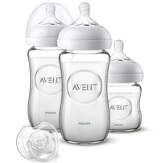 Kit nouveau-né Natural 2.0 en verre  125 ml - 240 ml de Philips AVENT