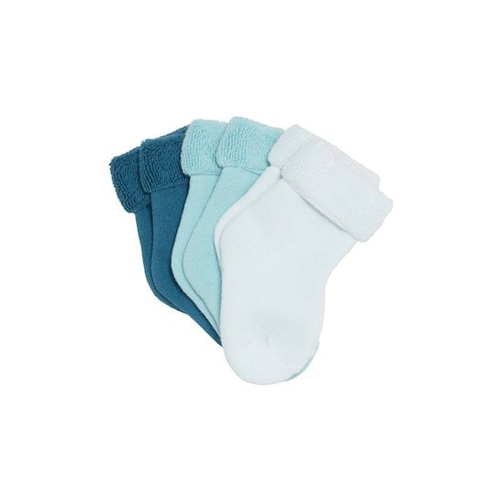 Mes Essentiels Lot 3 Chaussettes Bleu Aquatique  de P'tit bisou